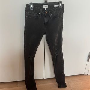 Frame men’s Jagger True Skinny denim jeans - black - distressed - size 30